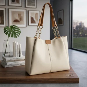 ModernChicMart Women White, Beige Shoulder Bag